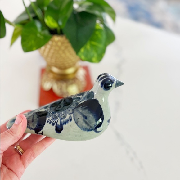 Vintage ceramic bird from Mexico, vintage bird statue, pottery - Picture 8 of 9